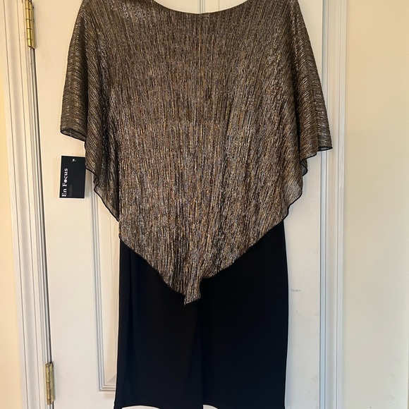 New with tags sparkly gold, silver and black short party dress - Picture 5 of 5